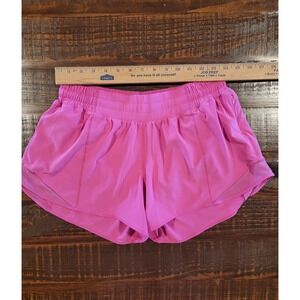 Lululemon Hotty Hot Shorts II long 4" inseam low rise Sonic Pink Size 10